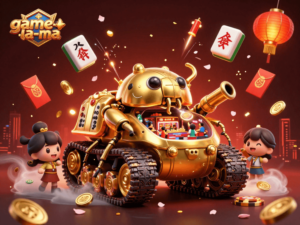 Engage with game-la-ma's vibrant casino scene featuring a golden beetle tank showcasing thrilling gaming action.