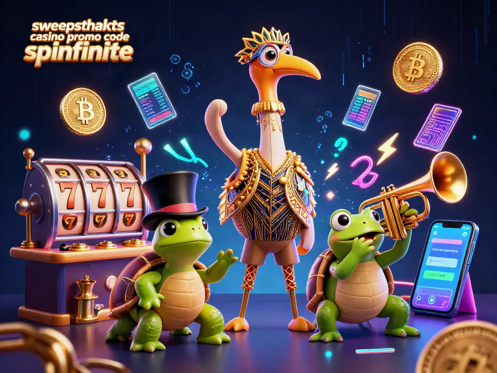 Spinfinite sweeps casino promo code spinfinite showcases vibrant gaming characters and jackpot elements.