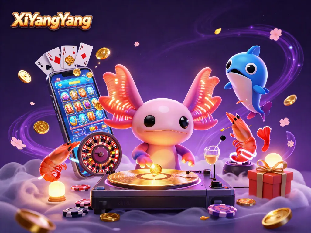 การจัดฉากสล็อตที่มี XiYangYang 3D ตลก ๆ และสัญลักษณ์เหล่าโชคลาภระยิบระยับ