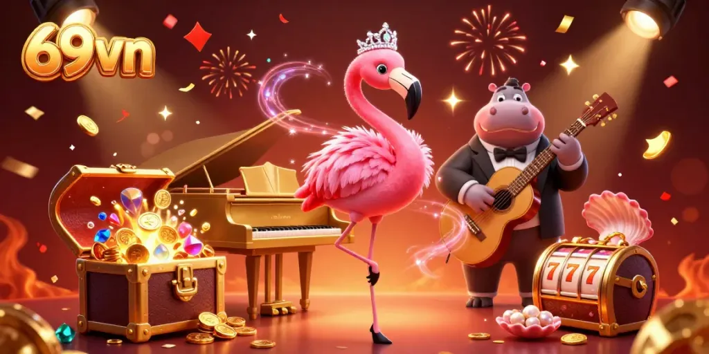 Engage with the exciting world of 69vn casino games, featuring vibrant characters and rich visuals.