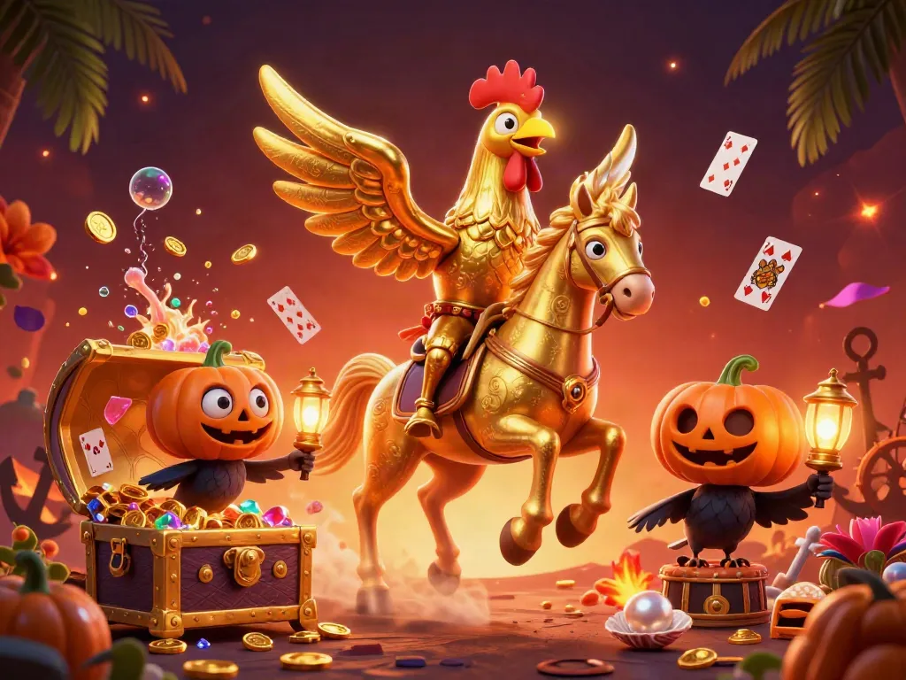 Experience dynamic gameplay at xn--l3ca4bybyc5c7b with a vibrant casino scene filled with treasures.