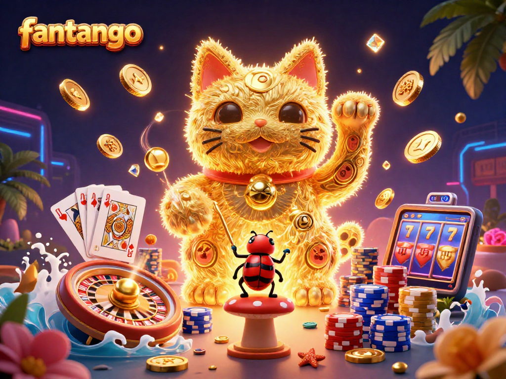 Play and win with fantango while engaging in vibrant casino scenes filled with fun elements.