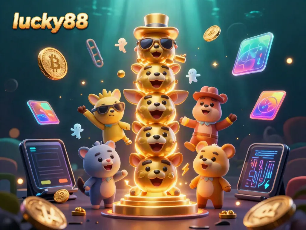 Experience thrills with lucky88, a vibrant depiction of a dynamic casino-themed illustration featuring a colorful totem pole.