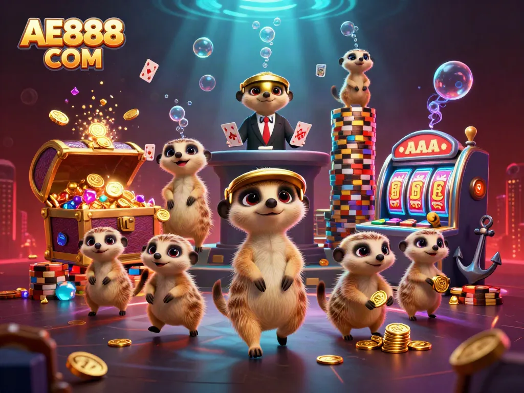 Experience the vibrant energy of AE888 COM casino with meerkats in action!