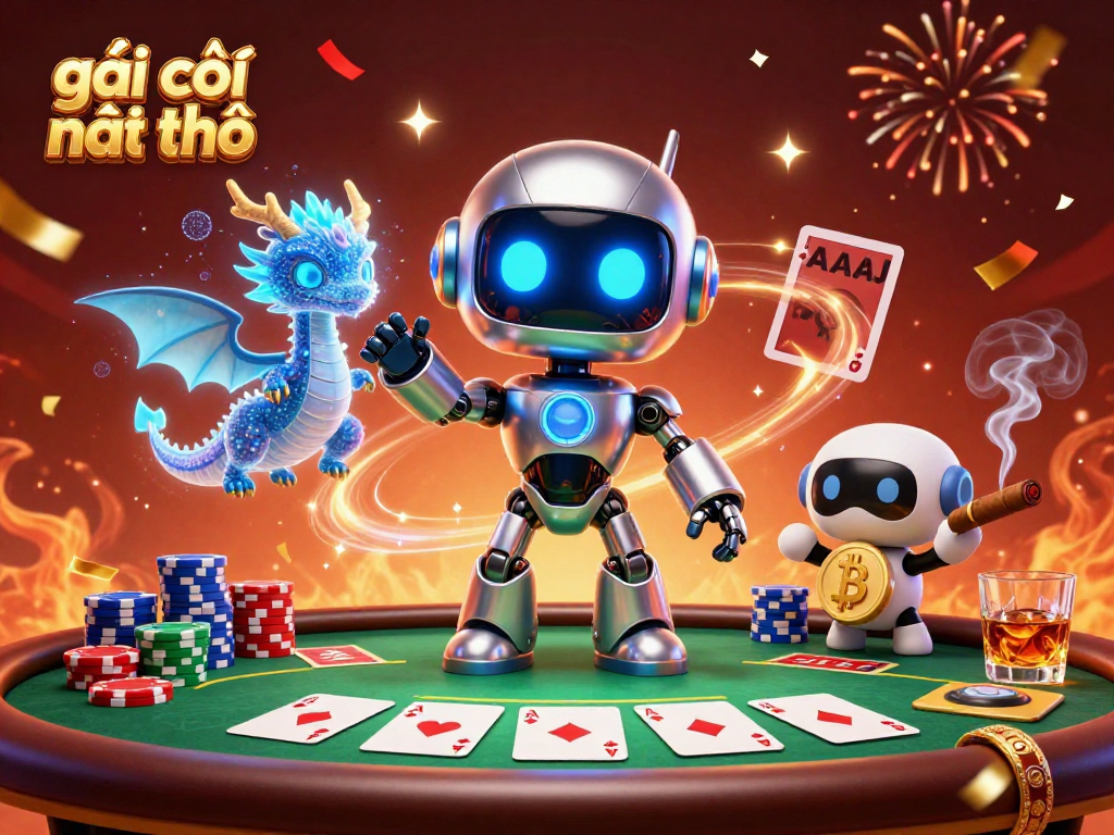 Engage with gái gọi cần thơ in an exciting poker scene featuring AI characters and vibrant casino elements.