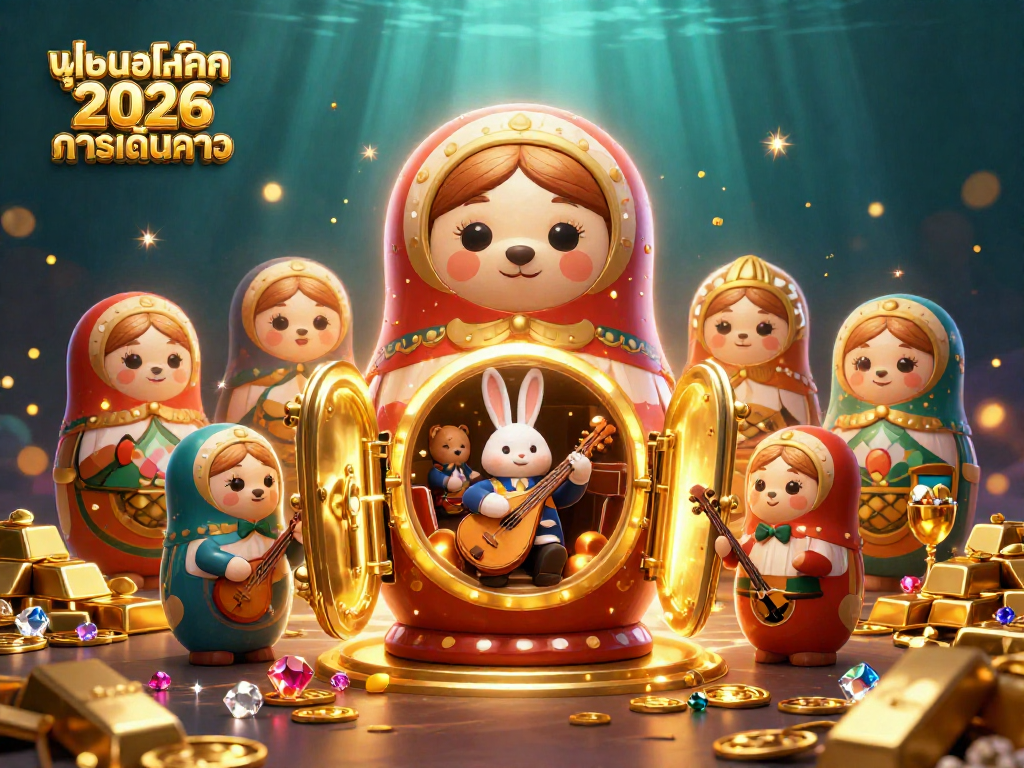 ภาพการ์ตูน 3D ที่แสดงถึง ฟุตบอลโลก 2026 การเดินทาง พร้อมกับสัญลักษณ์ของคาสิโน