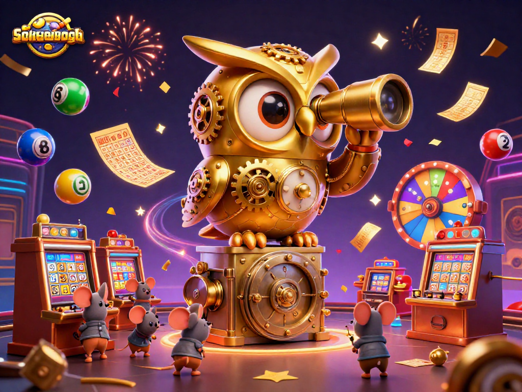 Engage with soikeobongda through a vibrant 3D illustration showcasing lottery excitement and casino magic.