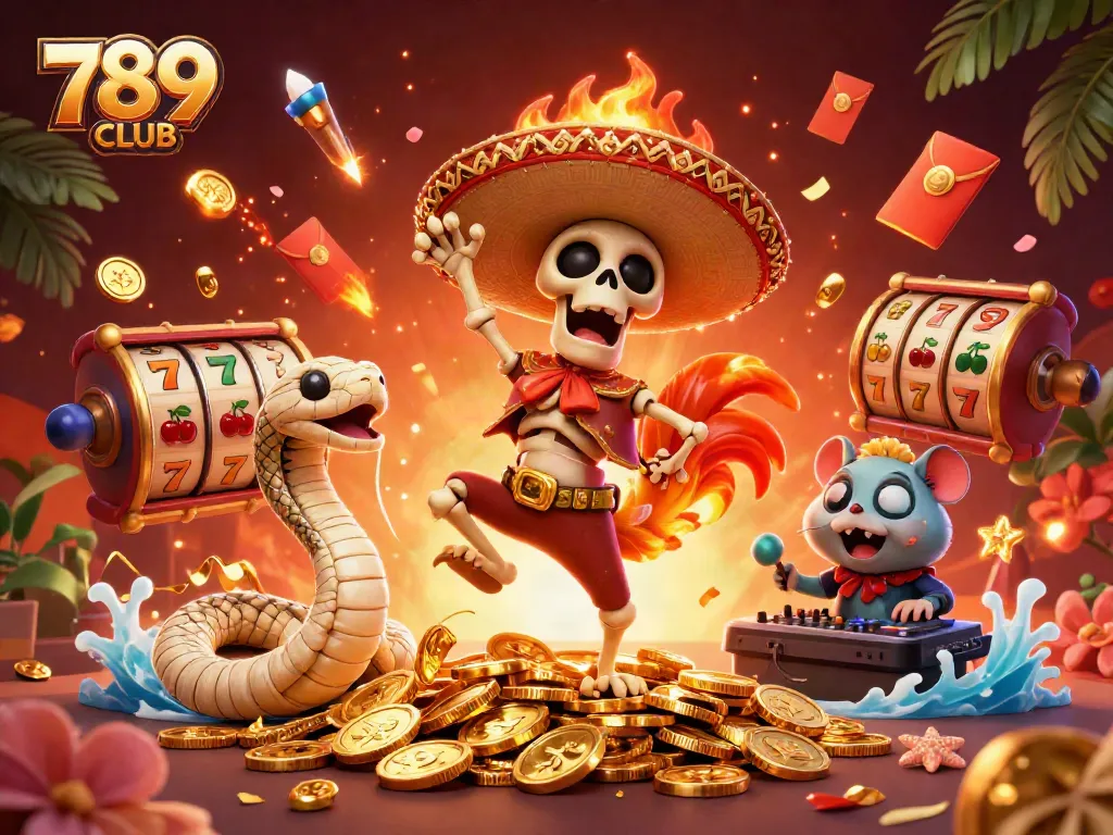 Watch the 789CLUB squad celebrate their jackpot with vibrant animations and exciting game elements.