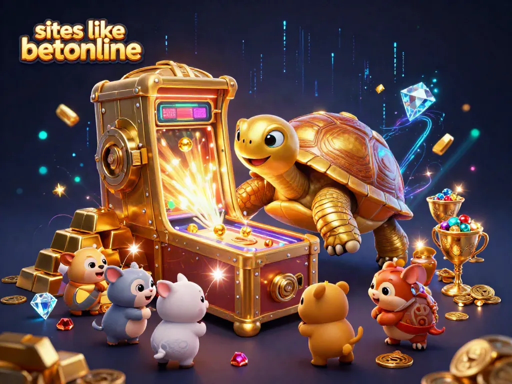 Experience fun at sites like betonline with a tortoise pinball machine and gem treasure.