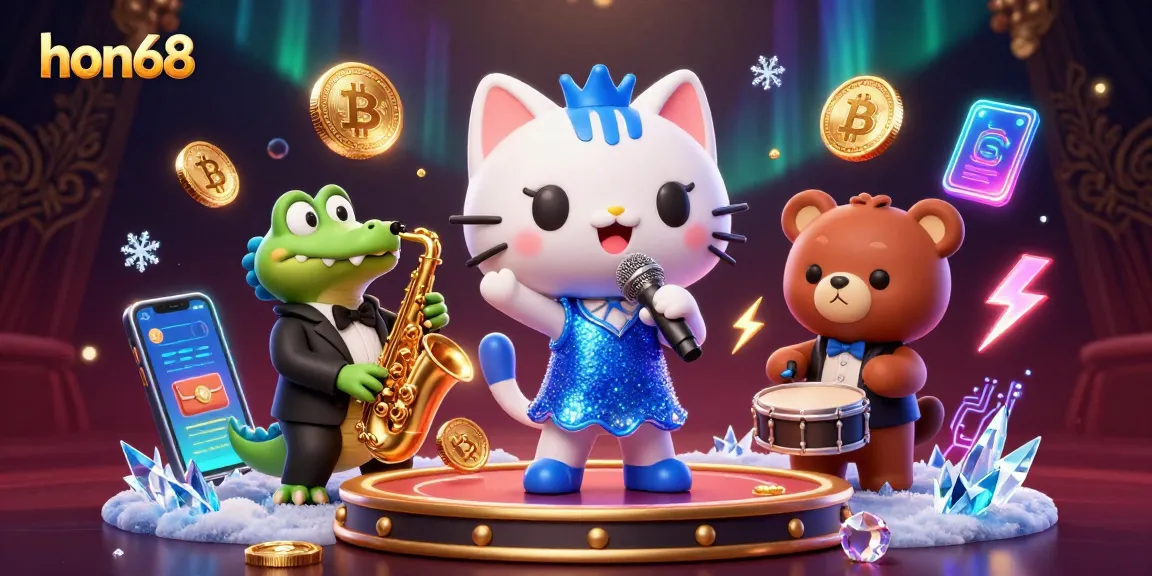 Play engaging games at hon68's online casino featuring vibrant characters and stunning decorations.