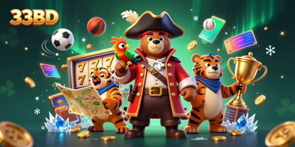 Engage with thrilling slots at 33BD with vibrant characters and dynamic gaming elements.