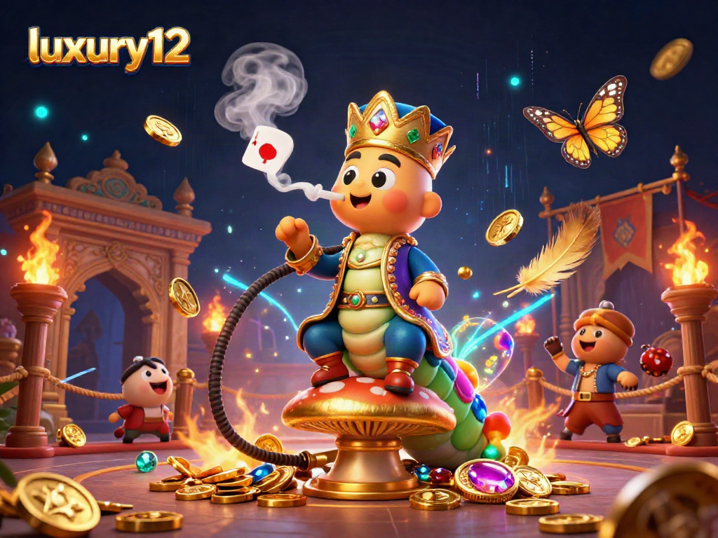 Play and win at luxury12 with vibrant 3D characters in a rich casino scene full of excitement.