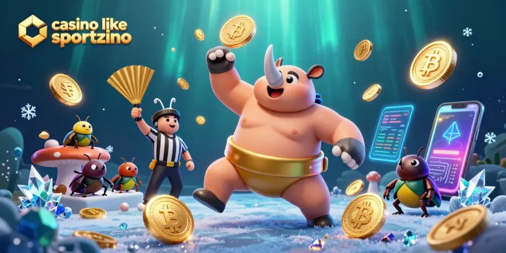 Experience thrilling gameplay at casinos like Sportzino with vibrant characters and dynamic coin action.