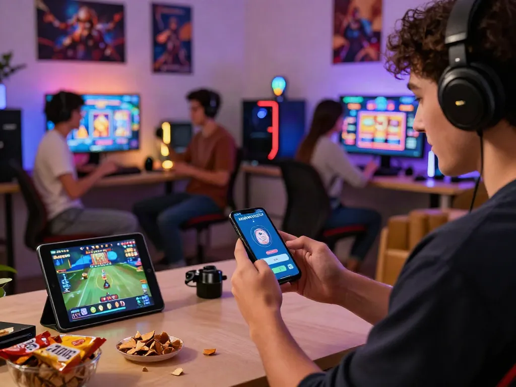 Aplikasi MARTOTO untuk slot gacor dalam suasana permainan yang meriah di https://martoto.ink/ dengan teman-teman dan aksesori gaming.