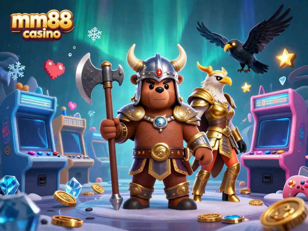 Engage in thrilling gameplay at mm88 casino with dynamic characters and vibrant casino elements.